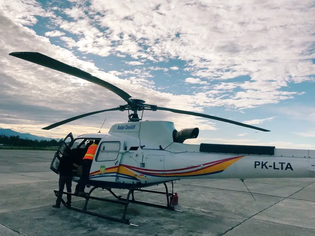 helicopter to Puncak Jaya